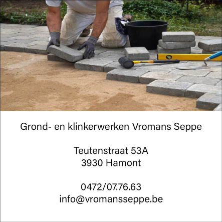 Grond- en klinkerwerken Vromans Seppe