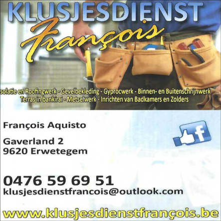 Klusjesdienst Fran&ccedil;ois Bv